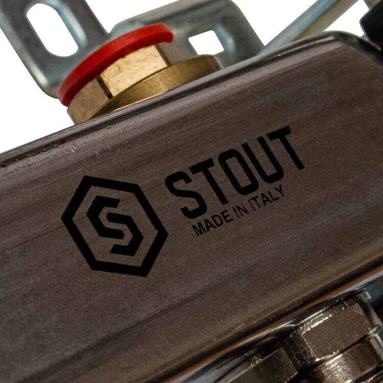 Коллектор из нержавеющей стали в сборе без расходомеров STOUT 7 вых. SMS 0912 000007