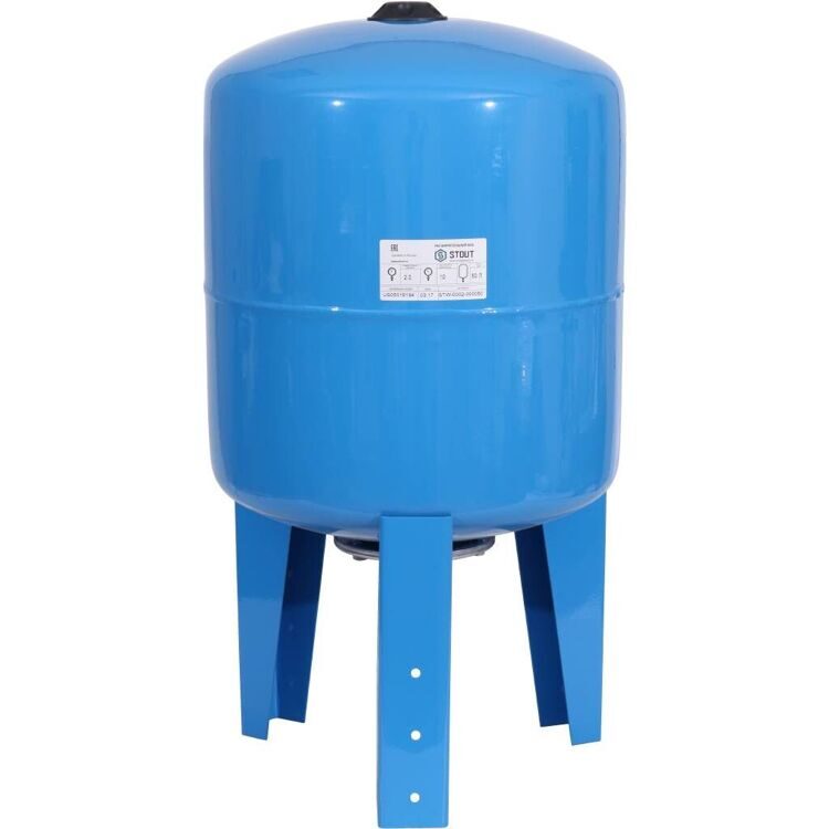 Расширительный бак STOUT STW-0002-000050 гидроаккумулятор 50 л. вертикальный (цвет синий)