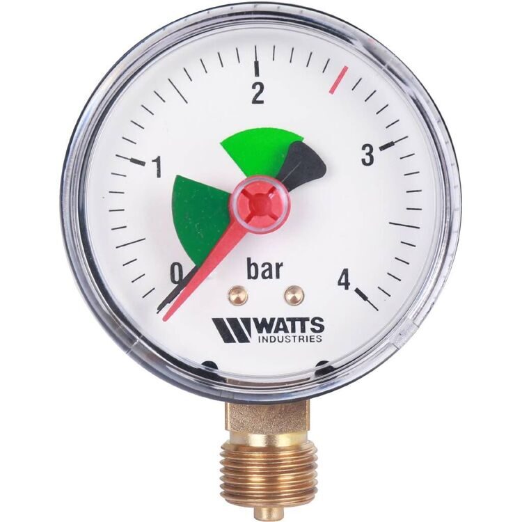 Манометр радиальный WATTS 63мм 3/8 давление 4 бар