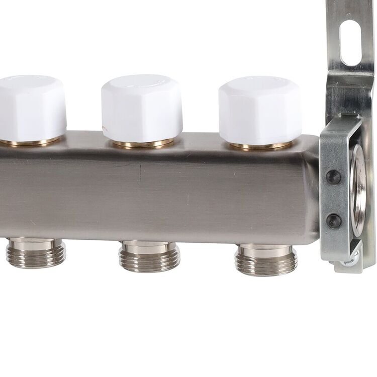 Коллектор из нержавеющей стали без расходомеров ROMMER 10 вых. RMS-3200-000010