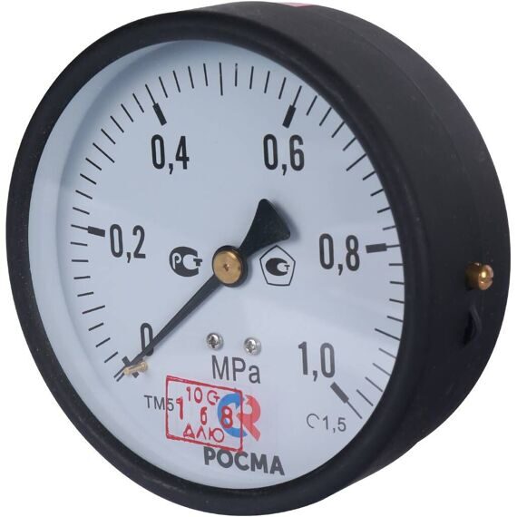 Манометр РОСМА 100 мм 150 градусов 1/2 давление 1 МРа ТМ-510Т