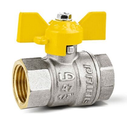 Кран шаровой латунный LD Pride 47.15.В-В.Б 1/2" (Бабочка), газ  (арт. LD 47.350.15)