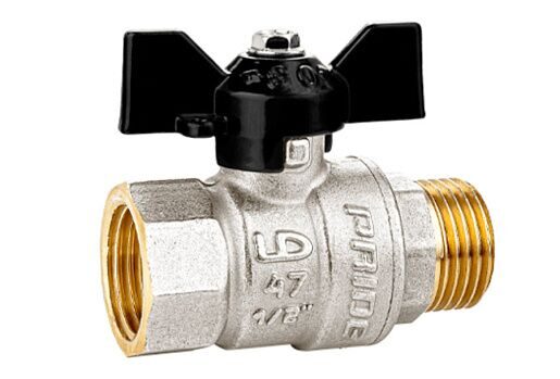 Кран шаровой латунный LD Pride 47.25.B-Н.Б 1" (Бабочка)  (арт. LD 47.302.25)