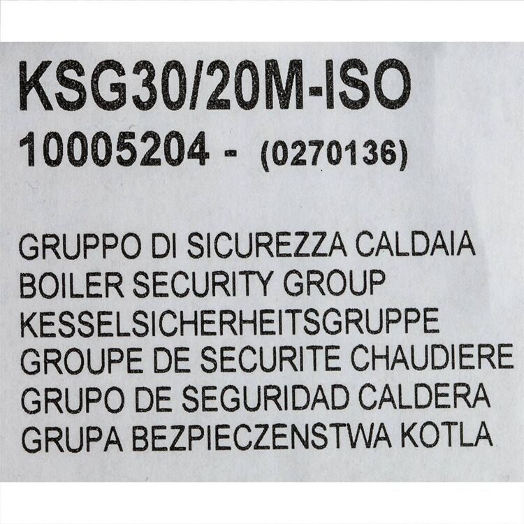 Группа безопасности в теплоизоляции Watts KSG 30/20M-ISO 3 бар (до 100 кВт)
