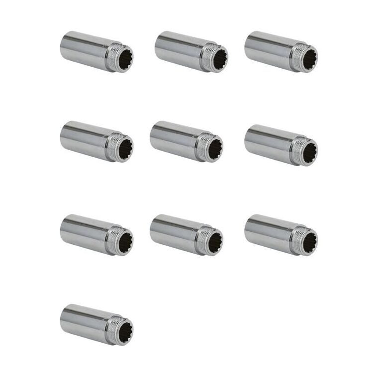 Удлинитель ВР-НР, хромированный Gappo  G2221.04060 1/2"х60 мм уп. 10 шт.