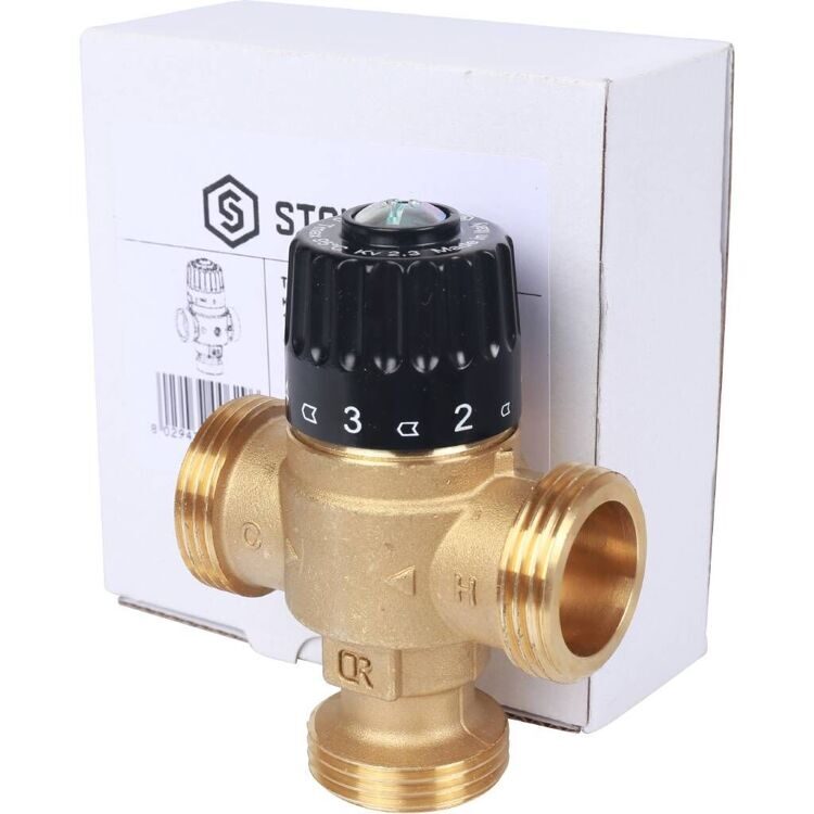 Термостатический смесительный клапан для систем отопления и ГВС STOUT 30-65°С KV 2,3 SVM-0125-236525