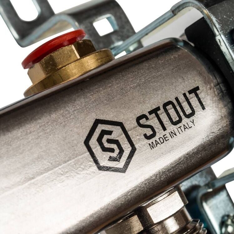 Коллектор из нержавеющей стали без расходомеров STOUT 6 вых. SMS 0922 000006