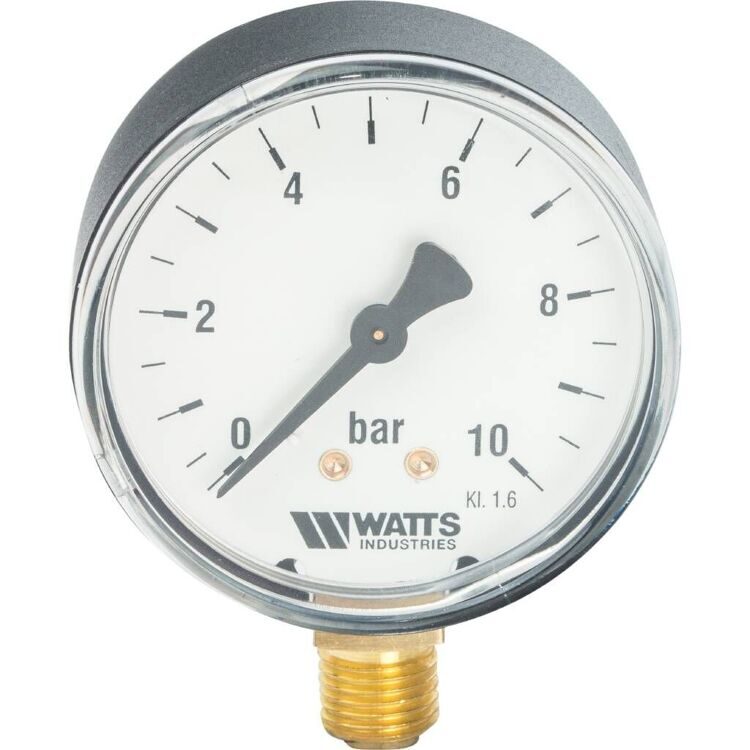Манометр радиальный WATTS нр 63 мм 1/4 давление 10 бар