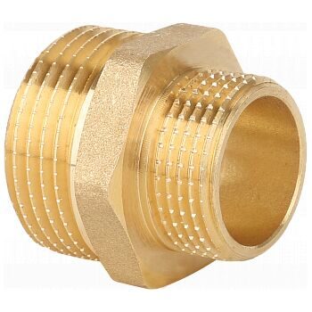 Ниппель переходной НР-НР, латунный Gappo  G1205.0807 11/2"х11/4" уп. 5 шт.