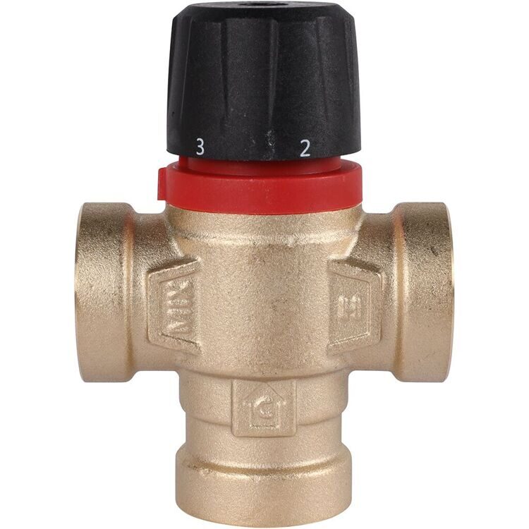 ROMMER RVM-0112-166020 Термостатический смесительный клапан для систем отопления и ГВС 3/4  ВР 35-60°С KV 1,6 (боковое смешивание)