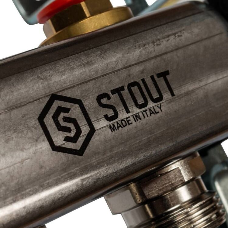 Коллектор из нержавеющей стали без расходомеров STOUT 11 вых. SMS 0922 000011